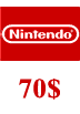 گیفت کارت 70 دلاری نینتندو امریکا Nintendo E Shop